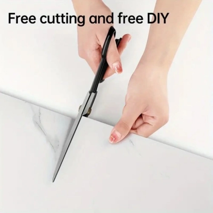 Litae Trend Vinil Beyaz Mermer Desenli Alüminyum Duvar Sticker