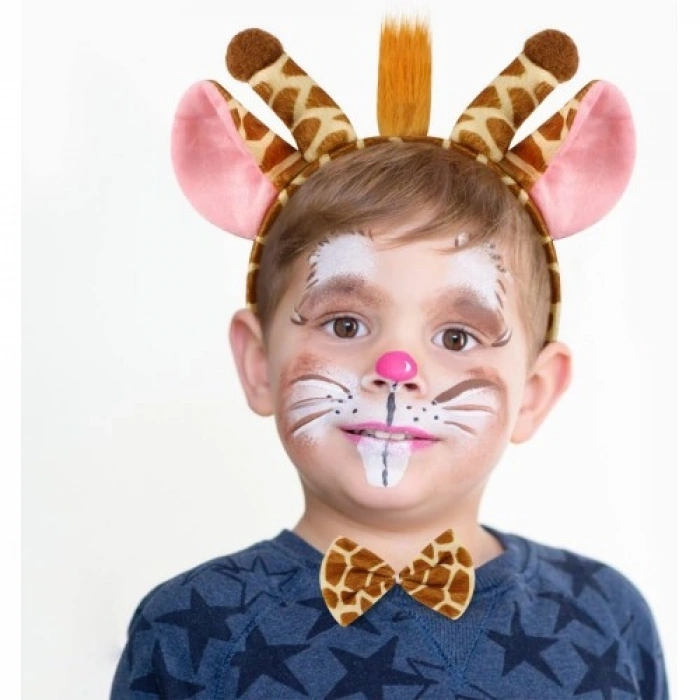 Litae Trend Zürafa Kosümü Aksesuar Seti 3 lü - Taç Papyon Kuyruk