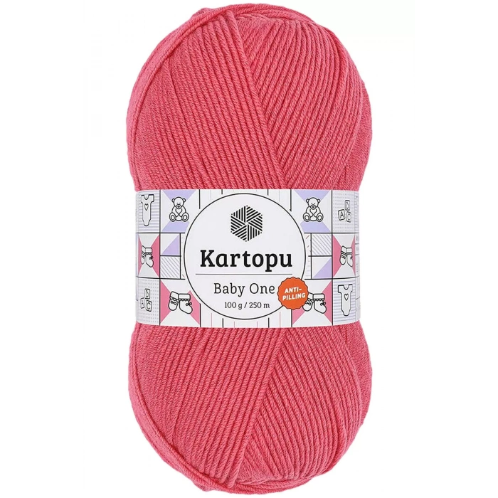 LitaeTrend 1 Adet Baby One Tüylenmeyen El Örgü İpi Yünü Pembe K254