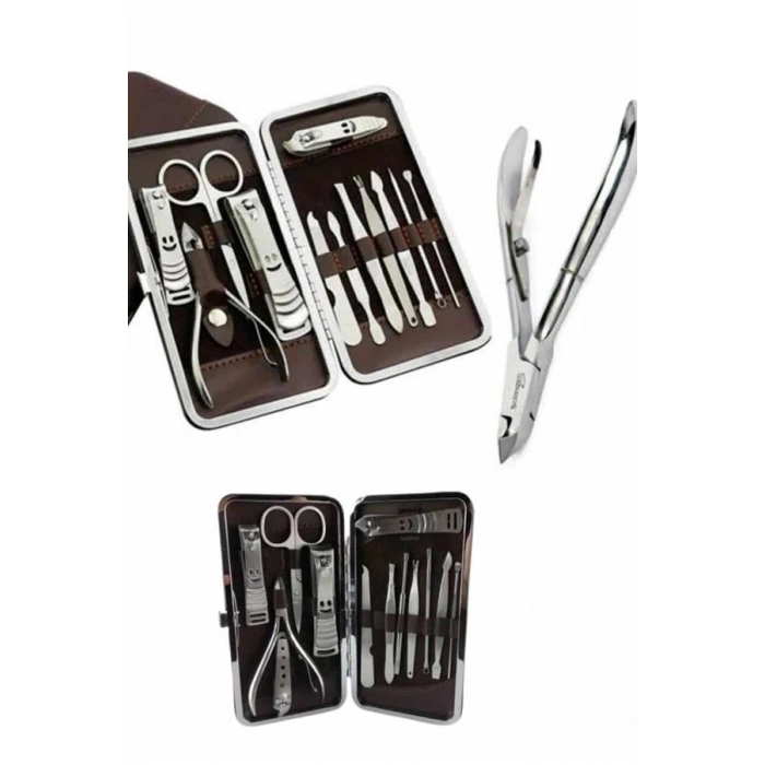 LitaeTrend 12 Parça Paslanmaz Çelik Kompakt ve Taşınabilir Manikür Makası Tırnak Makası