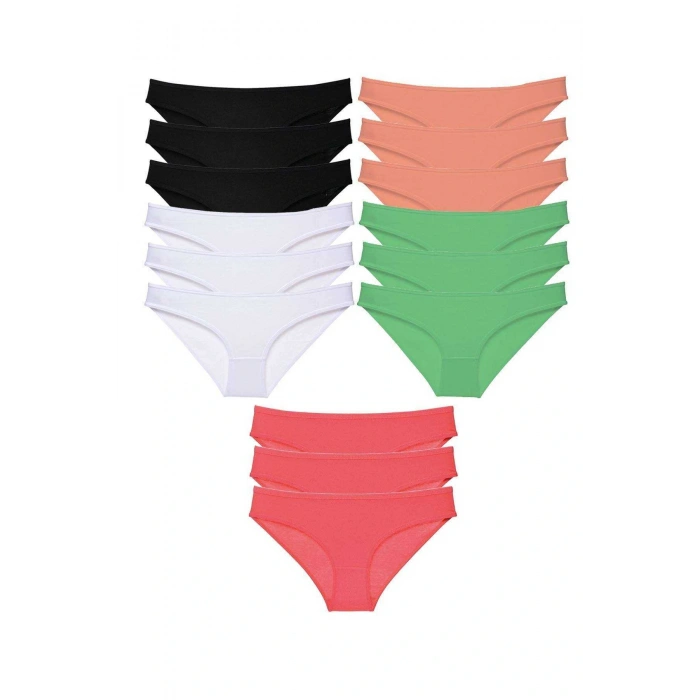 LitaeTrend 15 adet Süper Eko Set Likralı Kadın Slip Külot 516