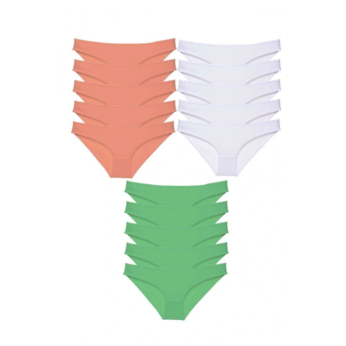 LitaeTrend 15 adet Süper Eko Set Likralı Kadın Slip Külot 537