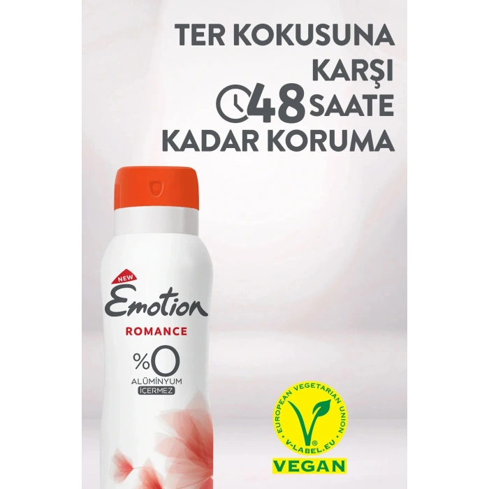LitaeTrend 2 Adet Emotion Romance Kadın Vegan Deodorant 150 Ml Hızlı Kurur, Leke Bırakmaz