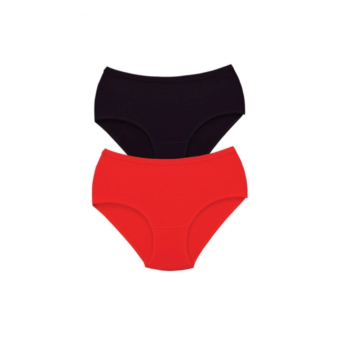 LitaeTrend 2 Adet Tutku Kadın Yüksek Bel Bato Kalın Lastik Külot S1