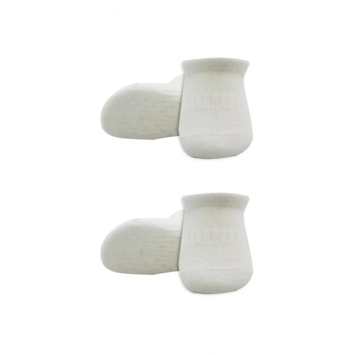 LitaeTrend 2li Sneakers Kaymaz Basic Penye Çorap Bs20103 Ekru Ekru