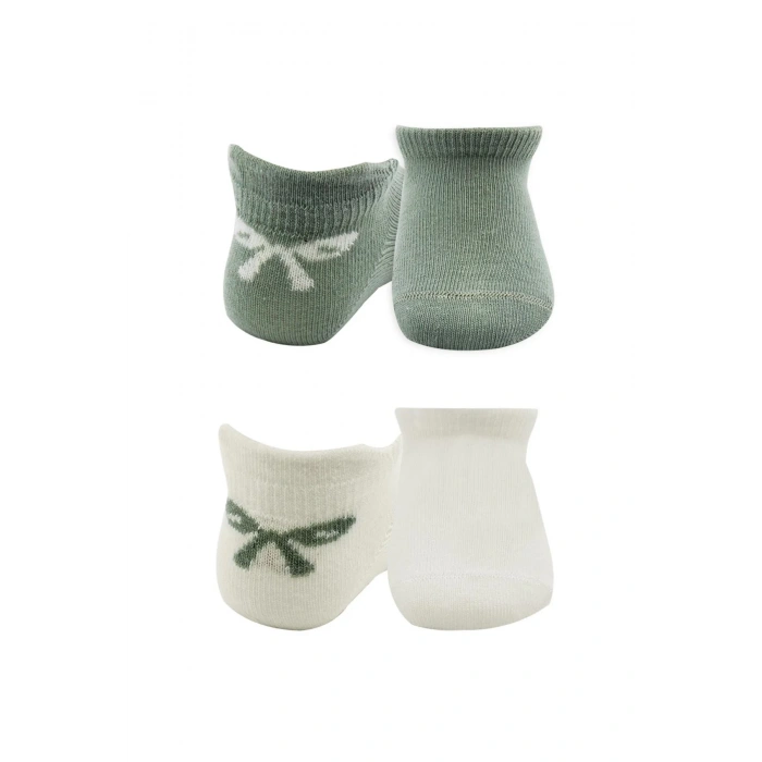 LitaeTrend 2li Sneakers Smile Penye Çorap Bs20106 Nil Ekru