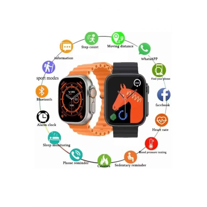 HERŞEYTREND 2025 Model Akıllı Saat Kordon Hediyeli Çağrı Cevaplama Uzun Pil Süreli Android İOS Uyumlu