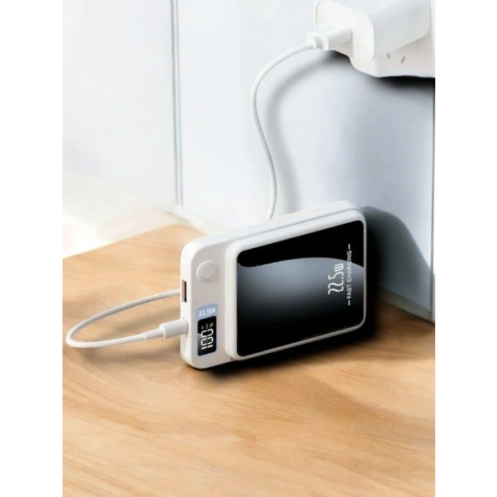 LitaeTrend 22.5W Magsafe Kablosuz Şarjlı Powerbank Dijital Ekran ve Hızlı Şarj