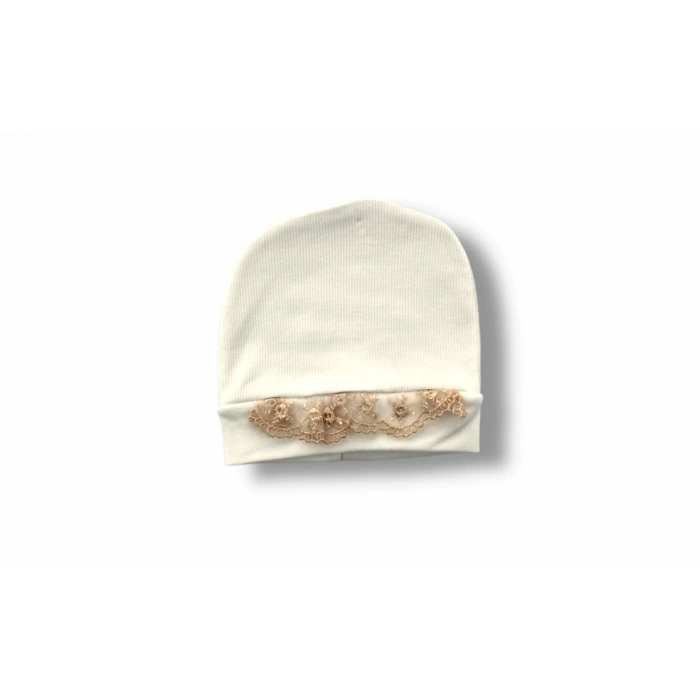 LitaeTrend 3-6 6-9 9-12 Ay Minik Sincap Nakışlı Şapkalı Uzun Kollu Sweatli 3lü Kız Bebek Takımı Kahverengi