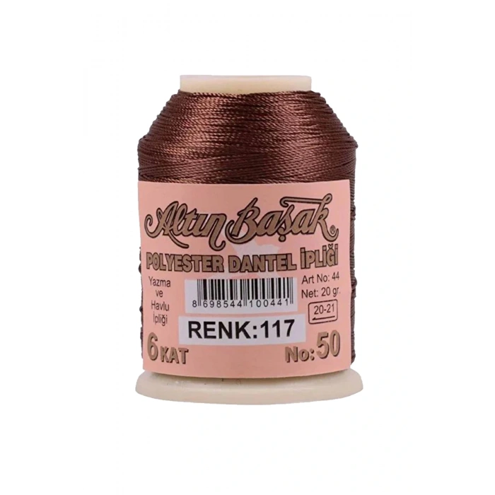 LitaeTrend 3 Adet Altınbaşak Oya ve Dantel İpi 20 gr - Royaleks - No: 117