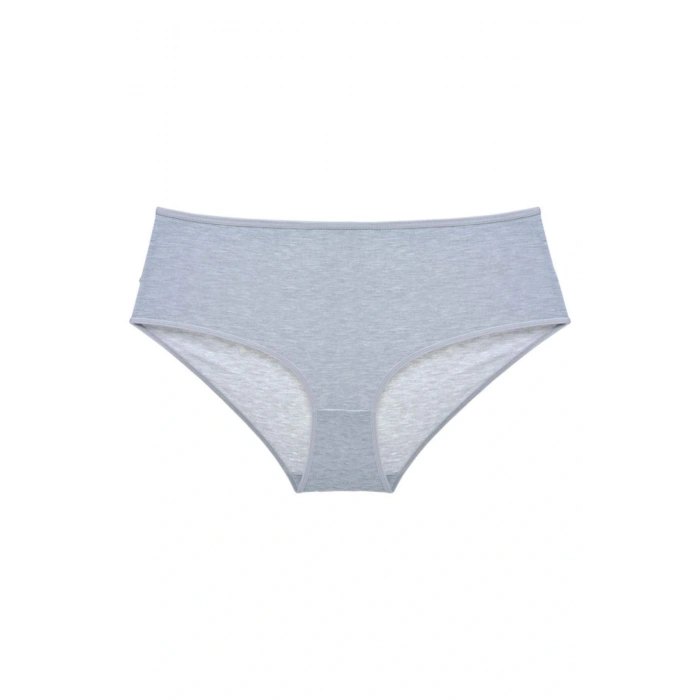 LitaeTrend 3 Adet Kadın Yüksek Bel Bato Külot Beyaz Gri Pudra