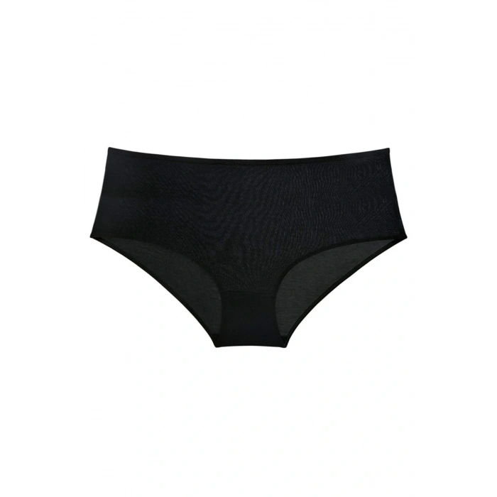 LitaeTrend 3 Adet Kadın Yüksek Bel Bato Külot Siyah Gri Ten