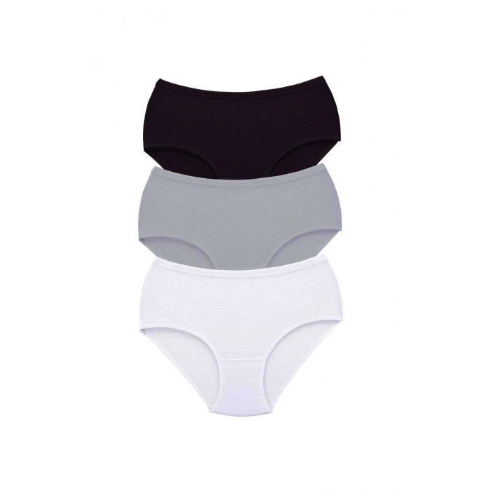 LitaeTrend 3 Adet Tutku Kadın Yüksek Bel Bato Kalın Lastik Külot S6