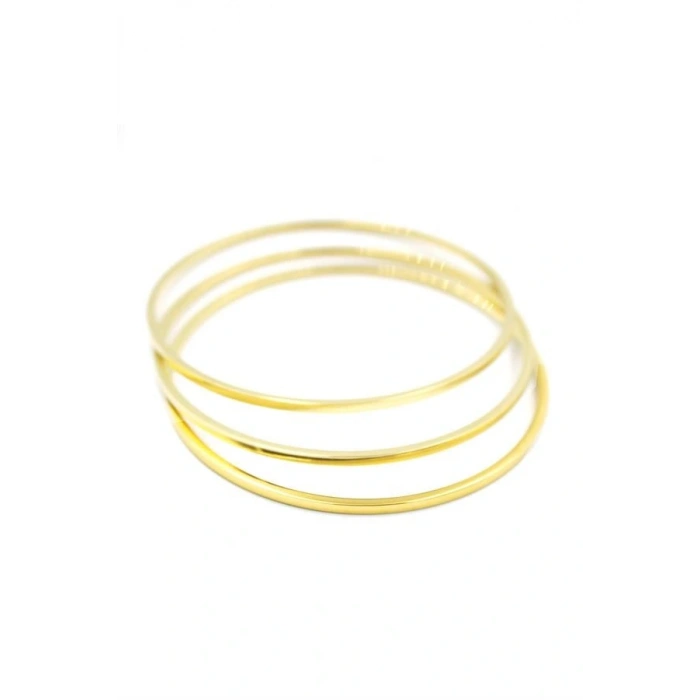 HERŞEYTREND 3lü Ajda Bilezik - 60mm - Altın