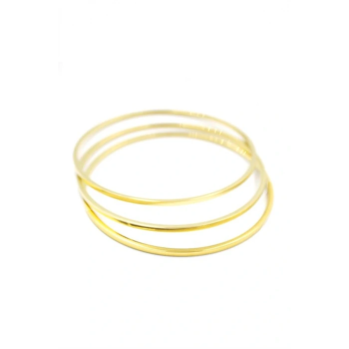 HERŞEYTREND 3lü Ajda Bilezik - 65mm - Altın