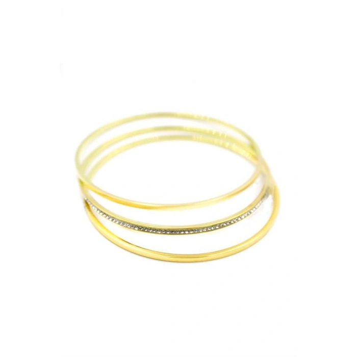 HERŞEYTREND 3lü Ajda Bilezik-65mm - Altın