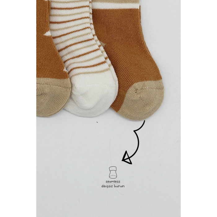 LitaeTrend 3lü Penye Erkek Soket Çorap Bs10111 Hardal