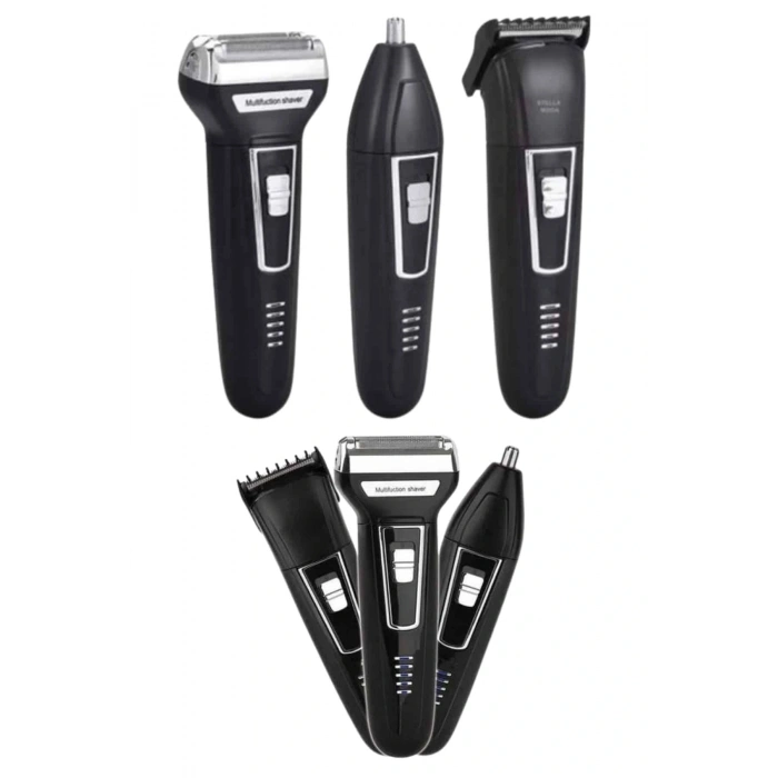 LitaeTrend 3lü Set Saç Sakal Kesme Traş Makinesi Burun Kılı Alma Tıraş Makinesi