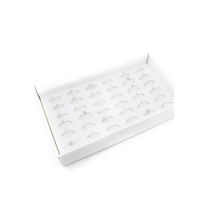 HERŞEYTREND 36lı Harf Yüzük - Gümüş