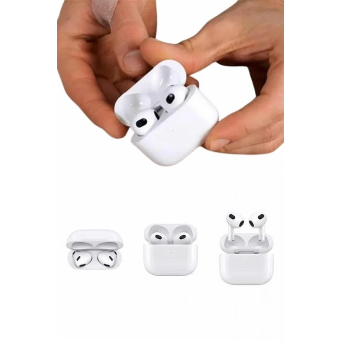 HERŞEYTREND 3.Nesil İOS Android Uyumlu Bluetooth 5.0 Beyaz Çağrı Cevaplama