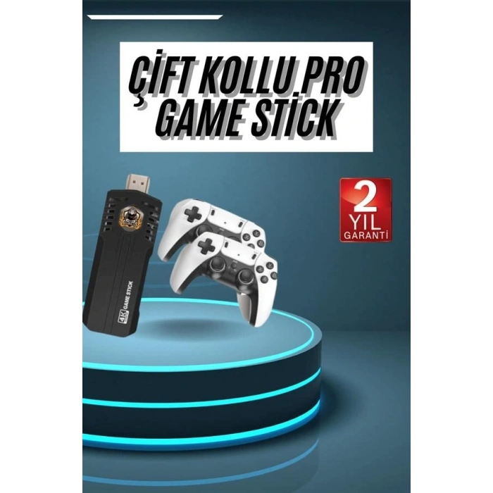 HERŞEYTREND 4k Kablosuz Çift Kol Retro Oyunlar 20000 Oyunlu Atari