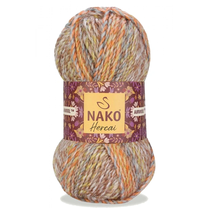 LitaeTrend 5 Adet Hercai Ebruli Hırka Kazak Atkı Bere El Örgü İpi Yünü 76035