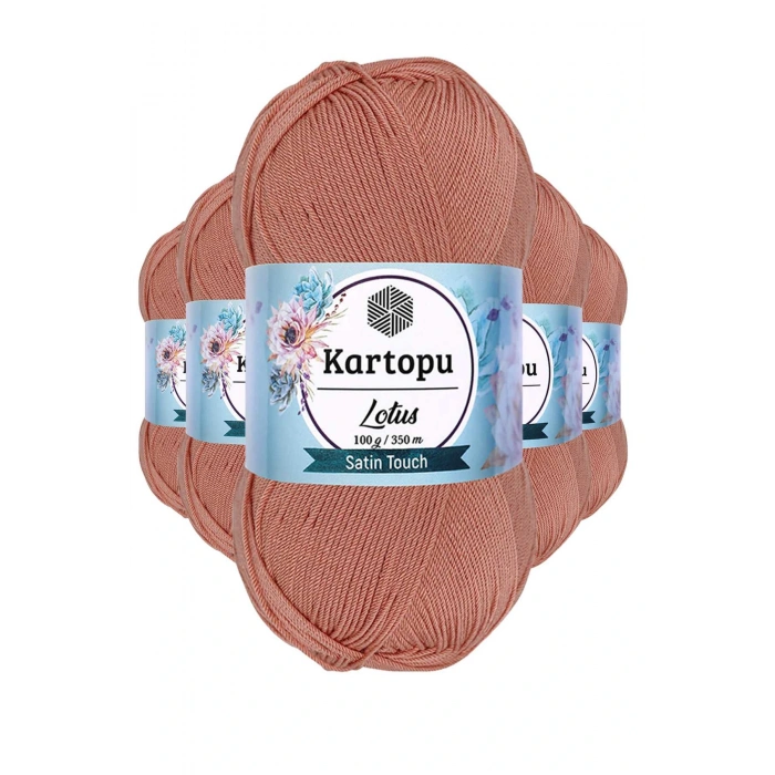 LitaeTrend 5 Adet Lotus Bikini Büstiyer Bluz Örgü İpi  K103 Pişmiş Ayva