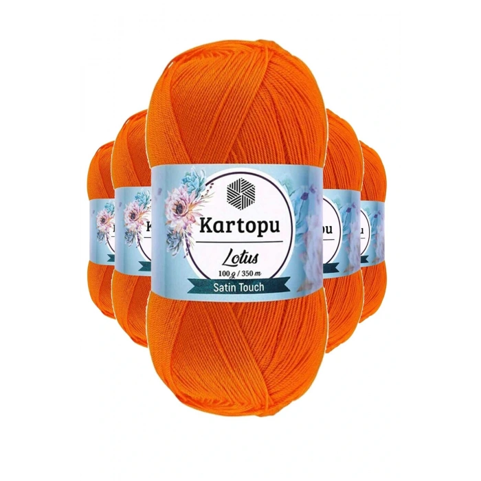 LitaeTrend 5 Adet Lotus Bikini Büstiyer Bluz Örgü İpi  K273 Turuncu