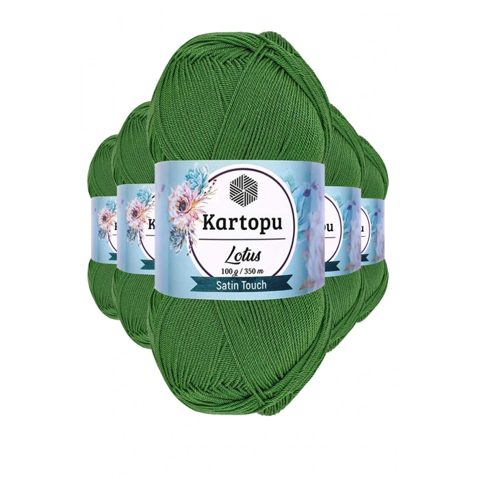 LitaeTrend 5 Adet Lotus Bikini Büstiyer Bluz Örgü İpi  K486 Çam Yeşili