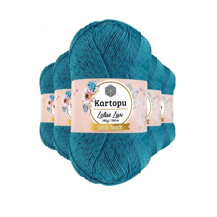 LitaeTrend 5 Adet Lotus Lux Bikini Büstiyer Bluz Simli Örgü İpi K512 Turquaz