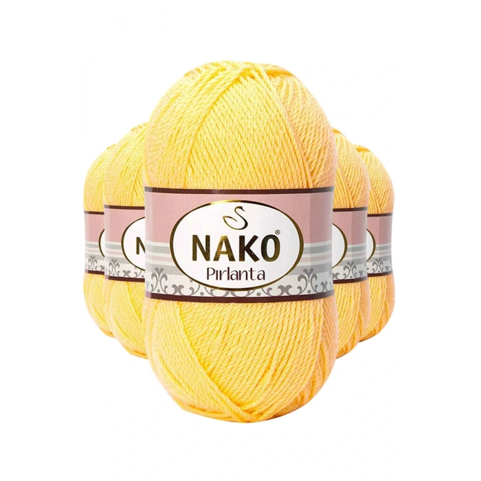 LitaeTrend 5 Adet Pırlanta Amigurumi El Örgü İpi Yünü Saman Sarı 215