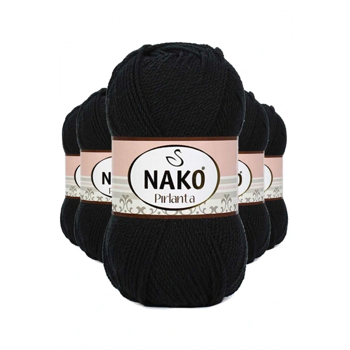 LitaeTrend 5 Adet Pırlanta Amigurumi El Örgü İpi Yünü Siyah 217