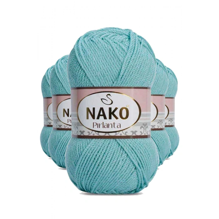 LitaeTrend 5 Adet Pırlanta Amigurumi El Örgü İpi Yünü Su Yeşili 1297