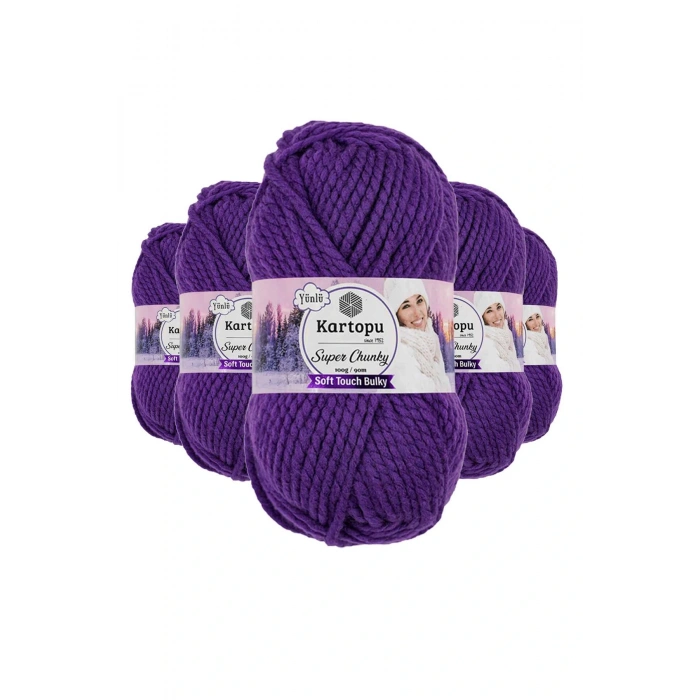 LitaeTrend 5 Adet Super Chunky Kalın Kışlık El Örgü Ipliği 100 Gr K725