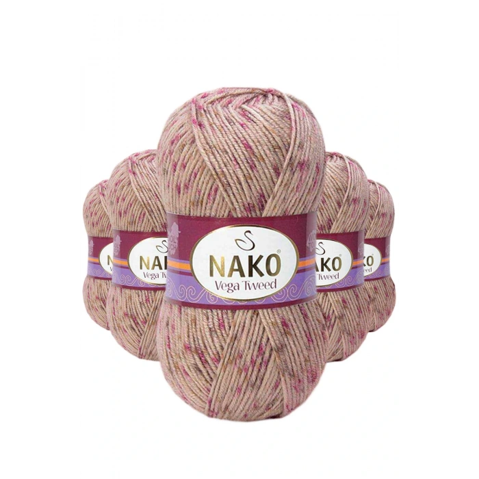 LitaeTrend 5 Adet Vega Tweed Premium Akrilik El Örgü İpi Yünü No: 31758