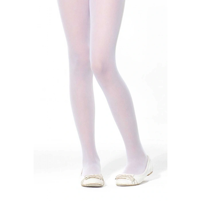 LitaeTrend 6 Adet Opak Külotlu Çocuk Çorabı 40 denye Beyaz