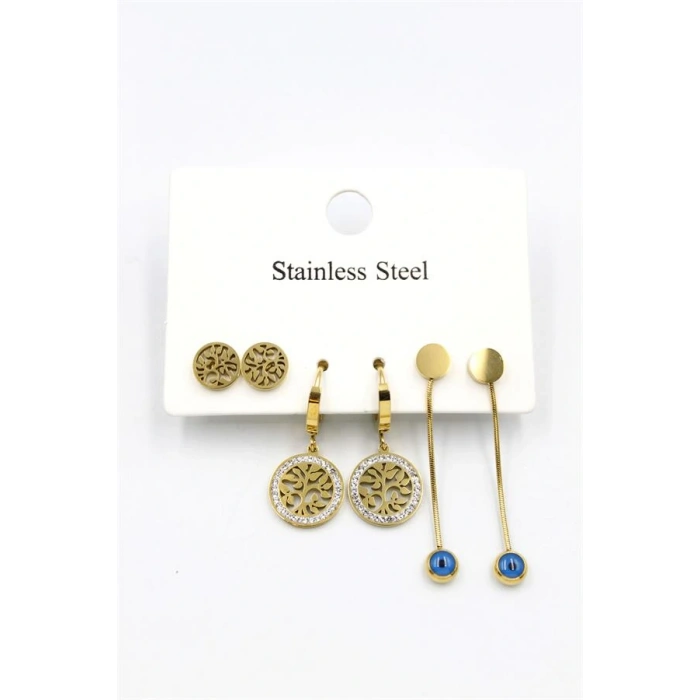 LitaeTrend 6lı Set Küpe - Altın