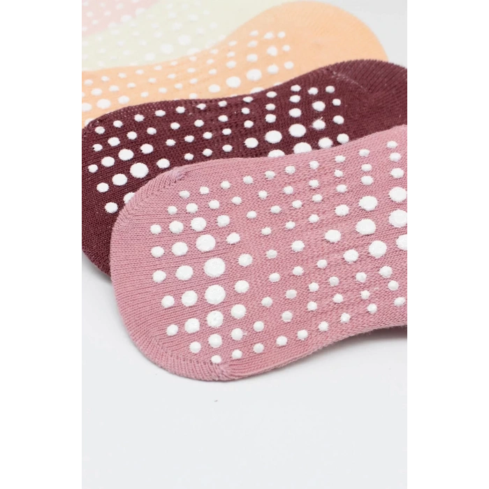 LitaeTrend 6lı Sneakers Kaymaz Penye Çorap Bs20102 Gül Kurusu