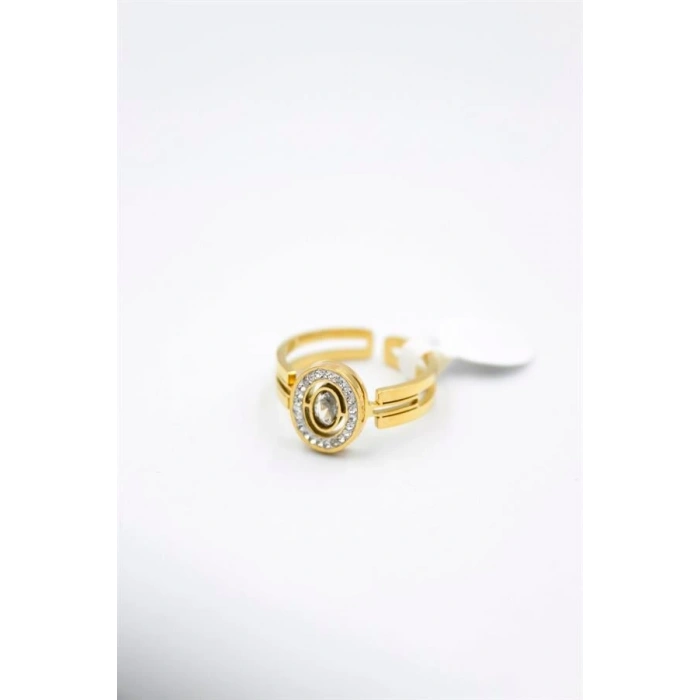 LitaeTrend 6lı Yuvarlak Taşlı Yüzük - Altın