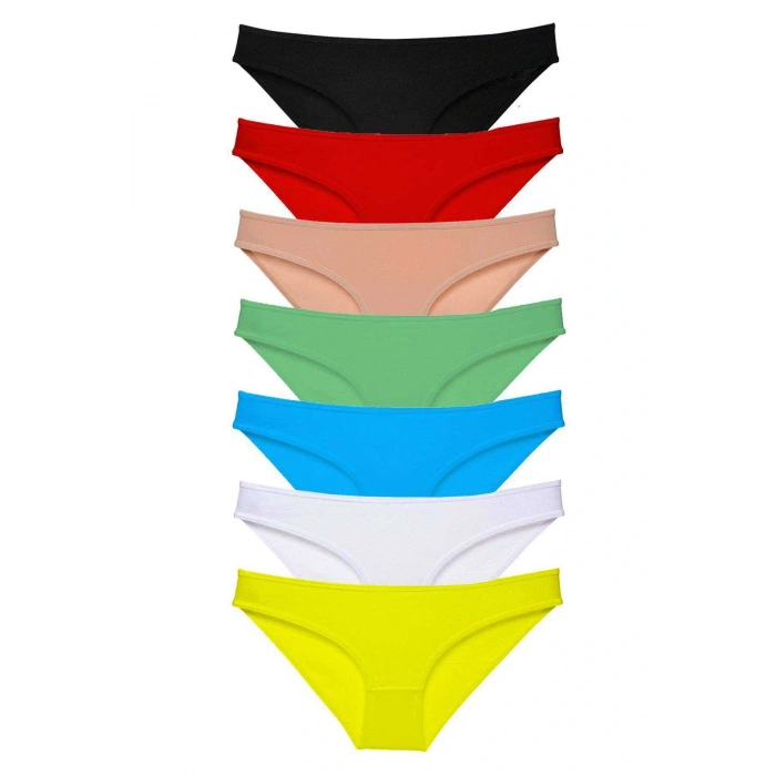 LitaeTrend 7 adet Süper Eko Set Likralı Kadın Slip Külot Çok Renkli