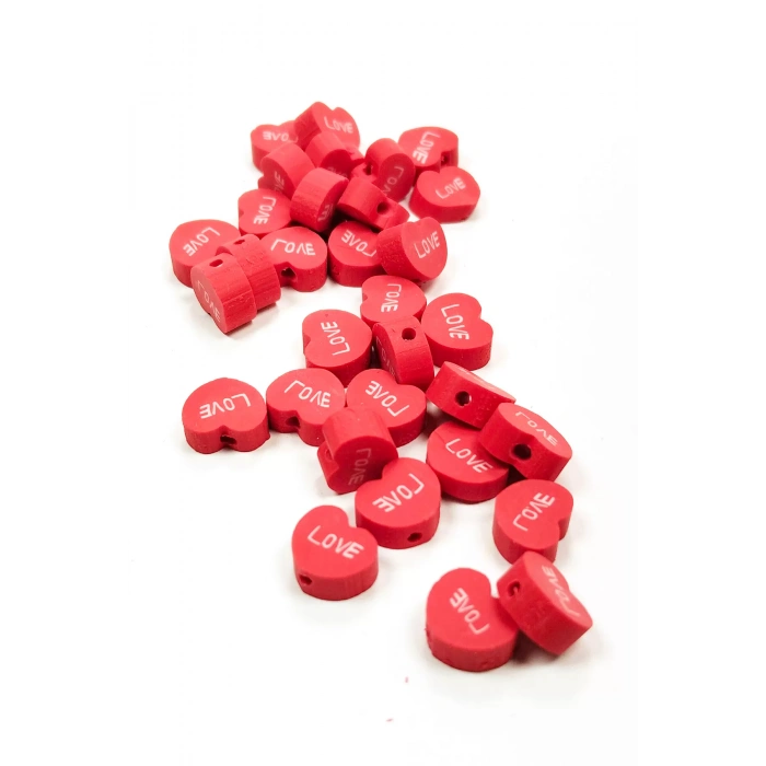 LitaeTrend 90 Adet 10 mm Polimer Kil Fimo Boncuk Takı Bileklik + 5 Metre Misina Hediye - Deniz - Kalp - Yuvarlak