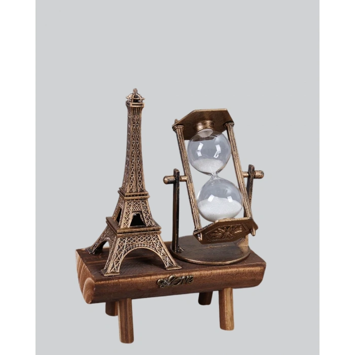 LitaeTrend Ahşap Kum Saati – Vintage Tasarımlı Masa Dekoru