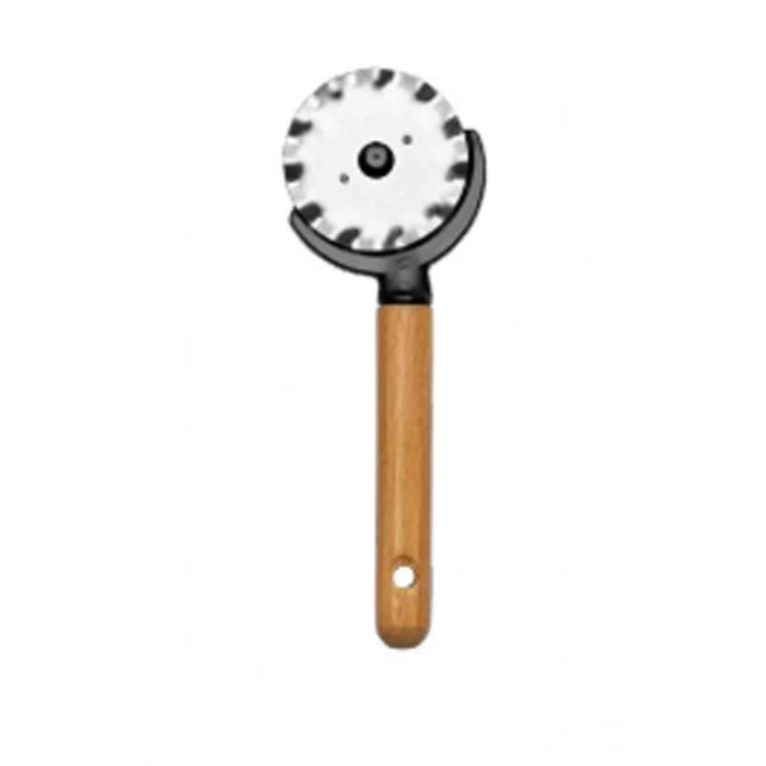 LitaeTrend Ahşap Saplı Desenli Hamur Ruleti Kesici Royaleks-LFX131