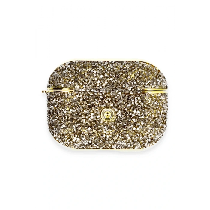 LitaeTrend Airpods Pro 2 (2.nesil) Luz Taşlı Kılıf - Siyah