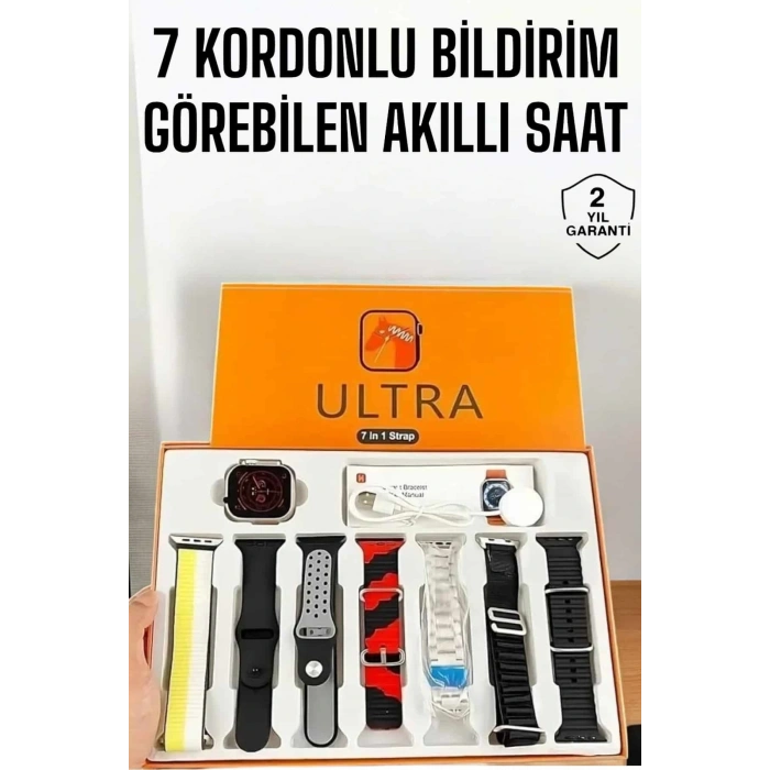 LitaeTrend Akıllı Saat 7 Farklı Kordonlu Arama Cevaplayan Bildirim GPS Özelliği