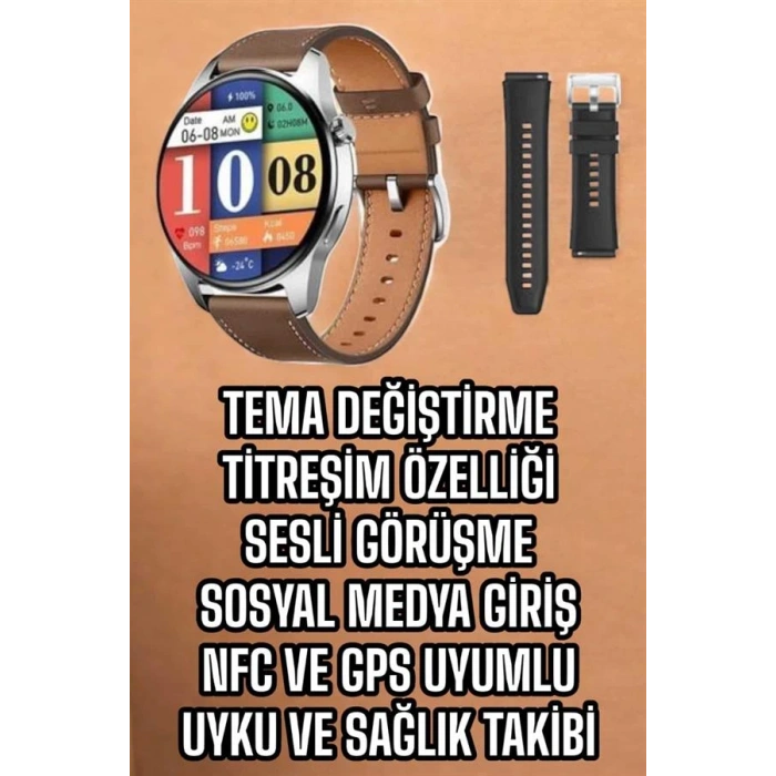 LitaeTrend Akıllı Saat Çok Fonksiyonlu Yeni Nesil Bluetooth Bağlantılı Sesli Görüşme