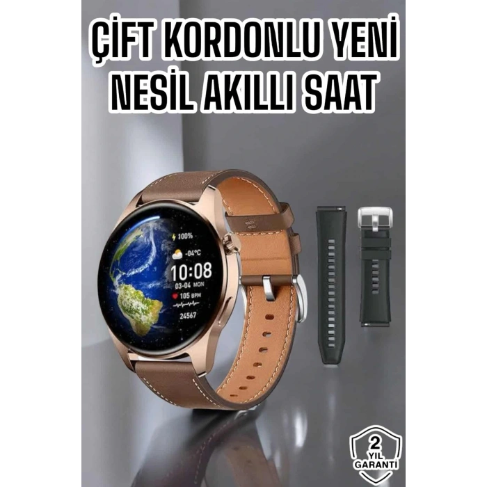 LitaeTrend Akıllı Saat Sesli Görüşme NFC ve GPS Uyumlu Bluetooth Bağlantılı