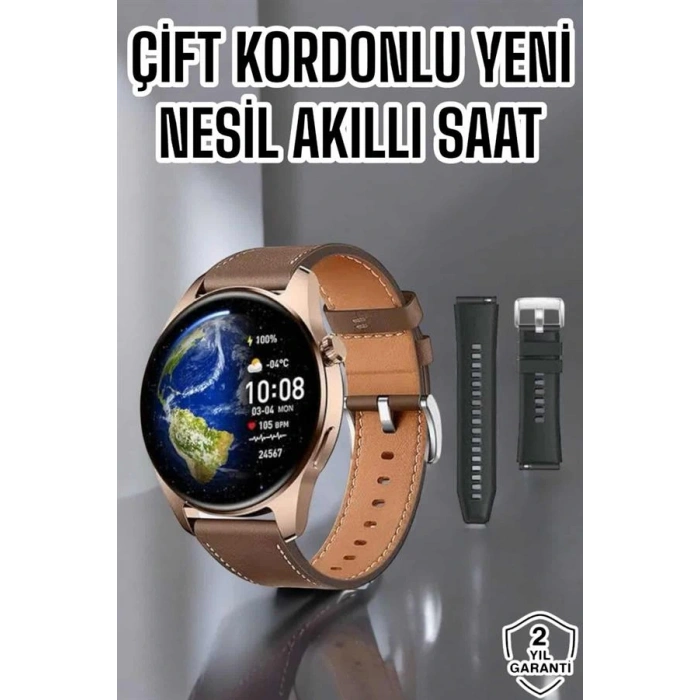 LitaeTrend Akıllı Saat Sesli Görüşme NFC ve GPS Uyumlu Bluetooth Bağlantılı