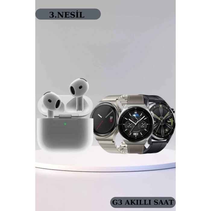 LitaeTrend Akıllı Saat ve Kulaklık Seti Bildirim Görme Arama Cevaplama ANC Özelliği