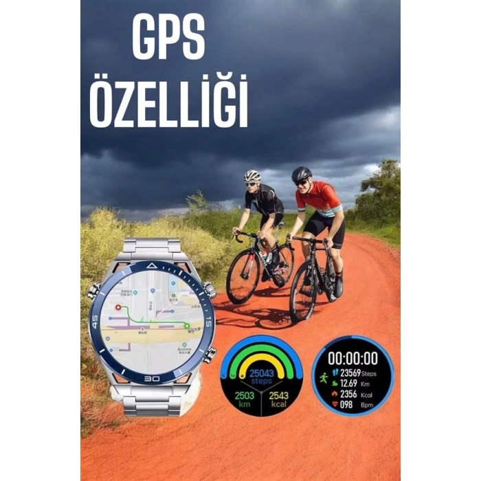 LitaeTrend Akıllı Saat Yeni Nesil 2024 Model Metal Kordonlu Bluetooth Bağlantılı